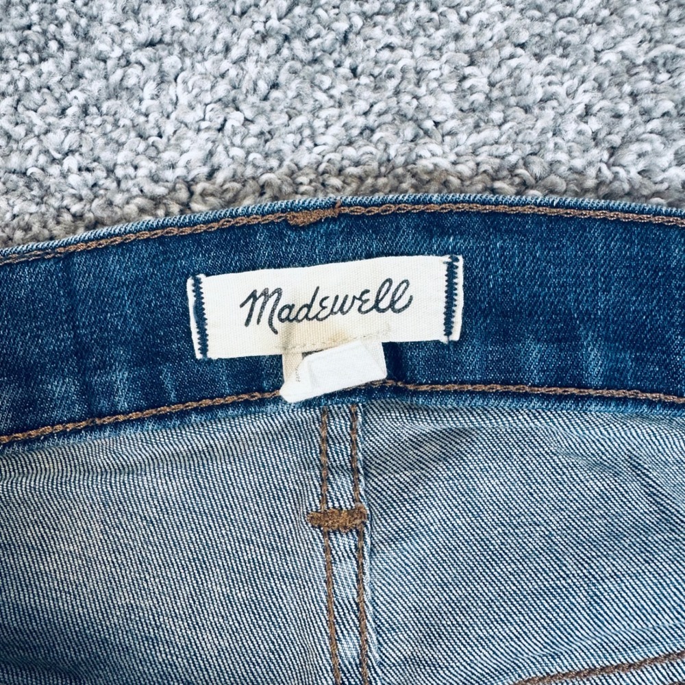 Madewell 10" High-Rise Skinny Jeans Women 26 Dark Wash Frayed Denim Slim Fit - Picture 9 of 9